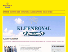 Tablet Screenshot of kleenroyal-textilpflege-berlin.de